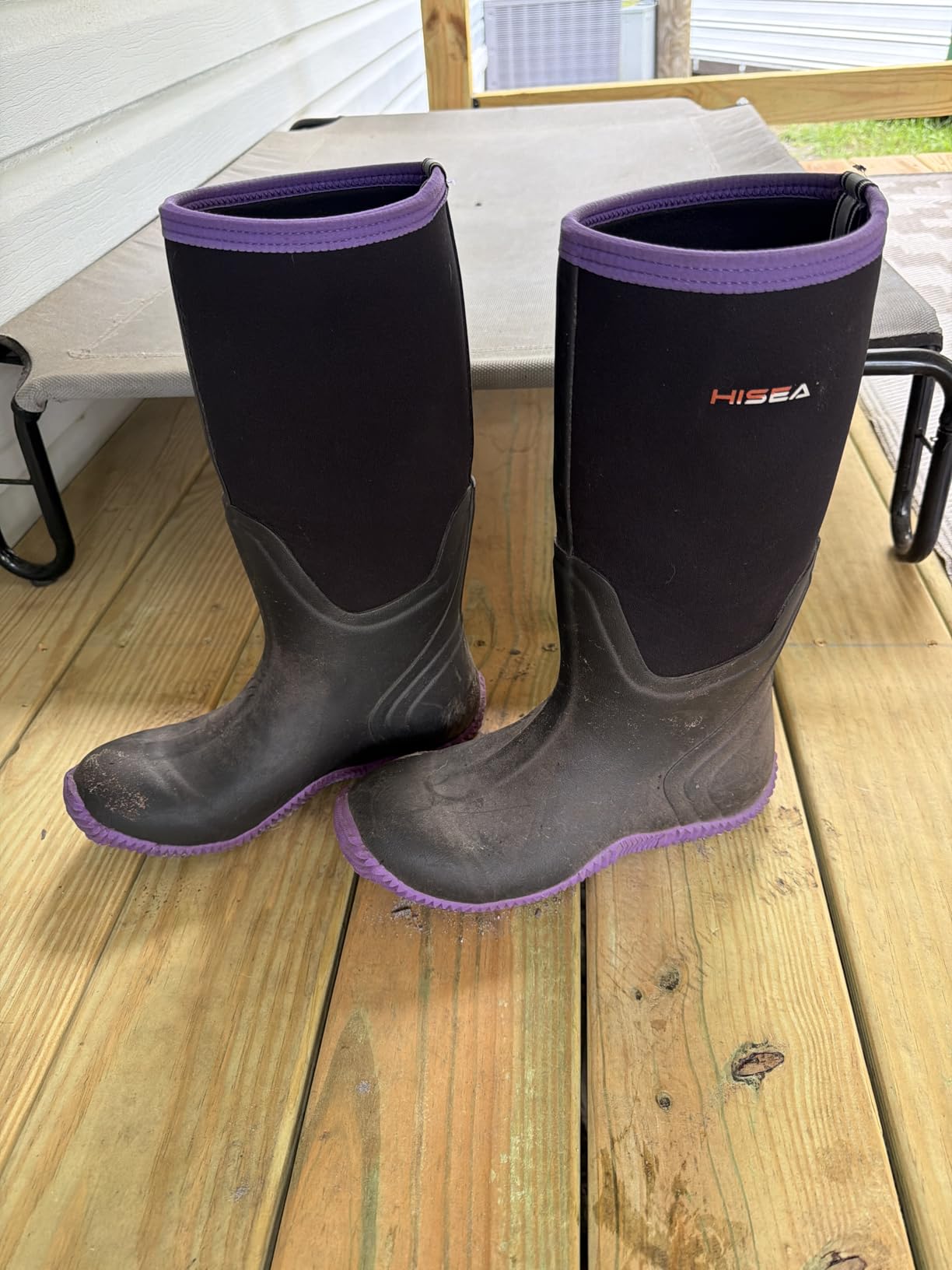 HISEA Women's Rain Boots Waterproof Insulated Neoprene Rubber Mud Boots customer photo 2