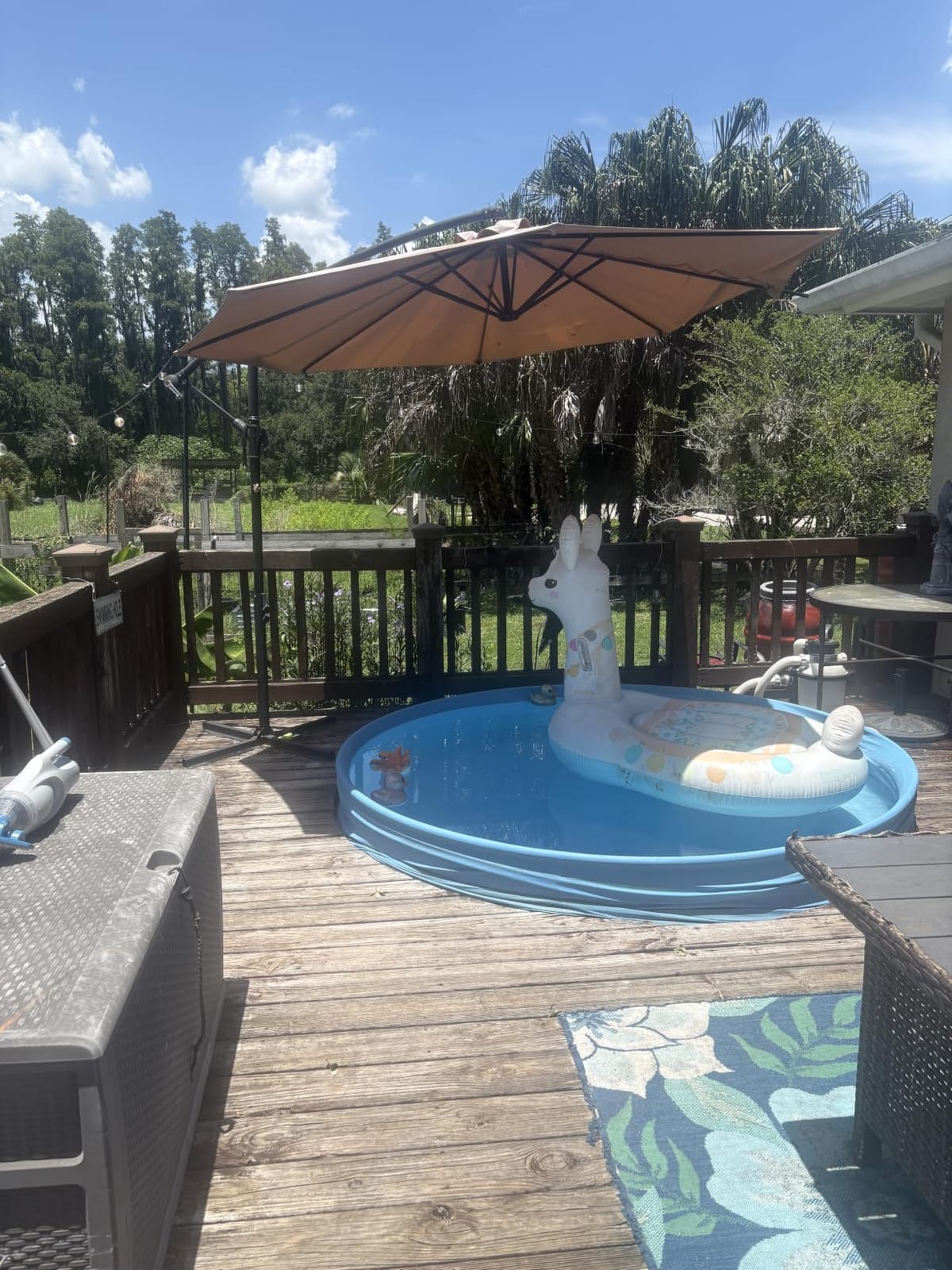 Best Choice Products 10ft Offset Cantilever Hanging Market Patio Umbrella, 8 Sturdy Ribs, Easy Adjustment - Sky Blue customer photo 2
