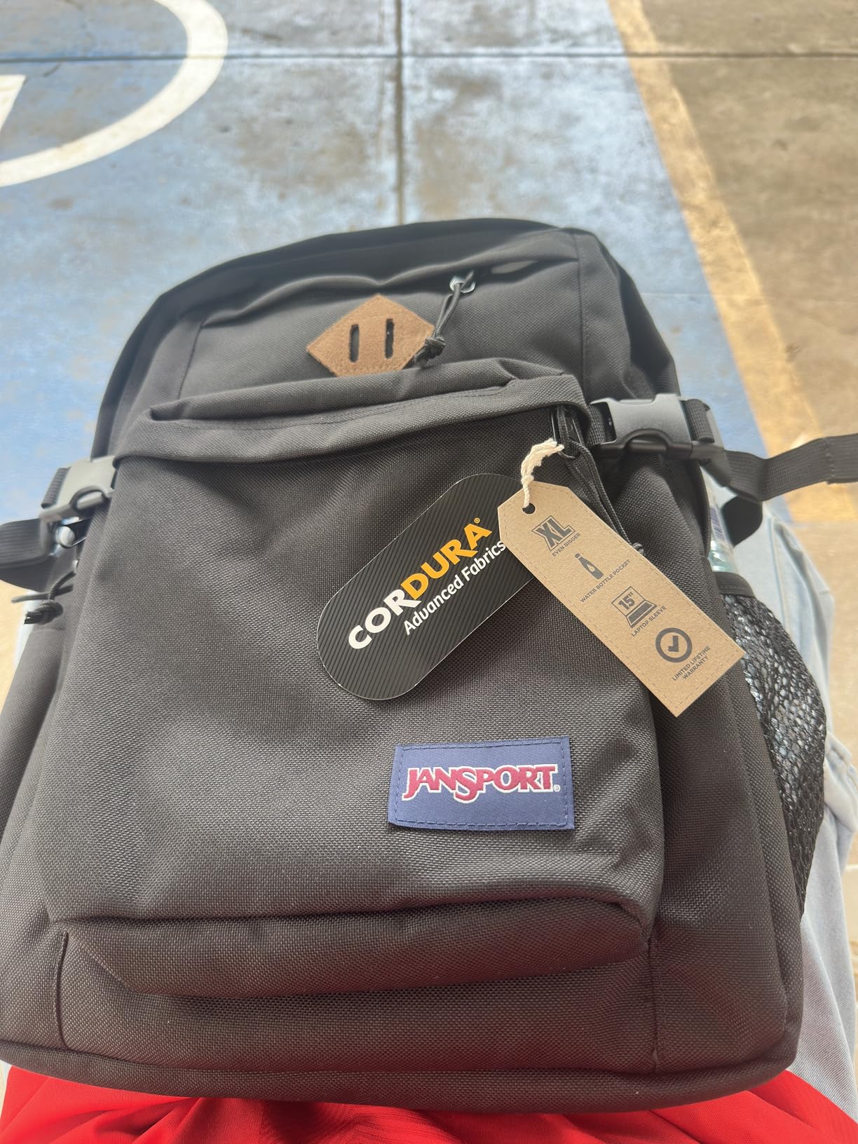 JanSport Main Campus Backpack - Travel or Work backpack w 15-Inch Laptop Sleeve and Dual Water Bottle Pockets, Black customer photo 1