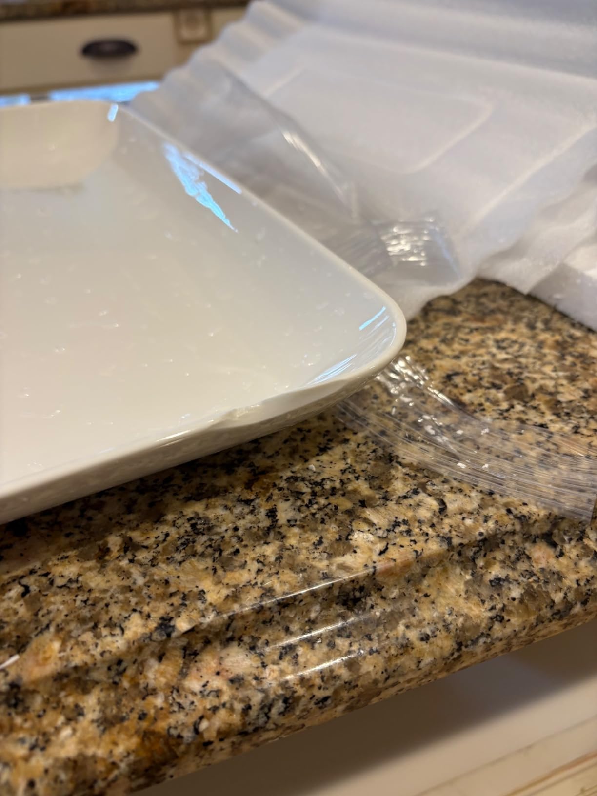 DELLING Large Serving Platter Set of 3, 16/14/12 Inch Porcelain Serving Trays for Party - White Ceramic Rectangular Platters for Entertaining, Appetizer Fruit Tray for Gethering Shower Dinner customer photo 1