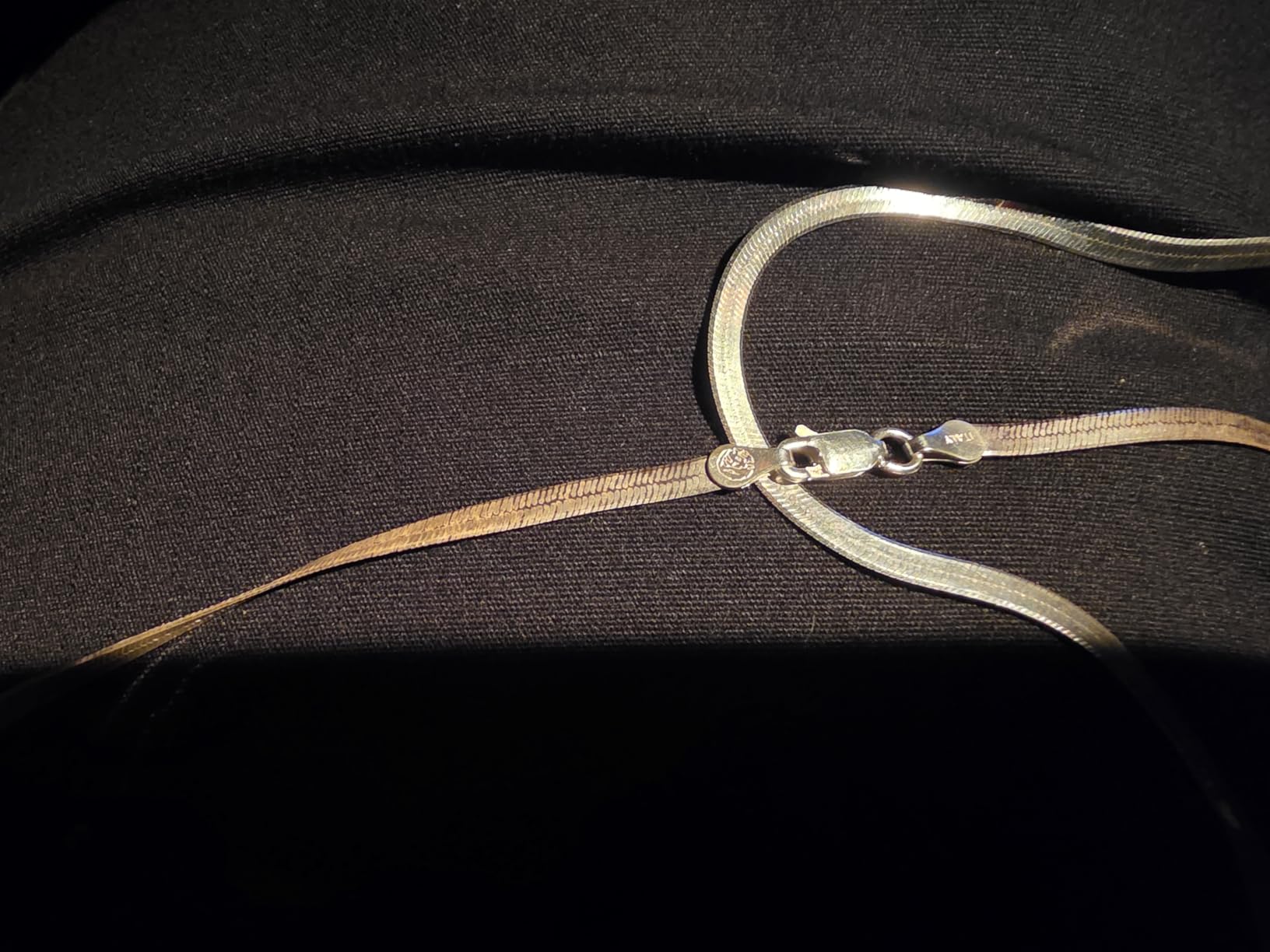 Savlano 925 Sterling Silver 3.5mm Herringbone Flat Snake Magic Chain Necklace for Women & Men with a Gift Box - Made in Italy customer photo 2