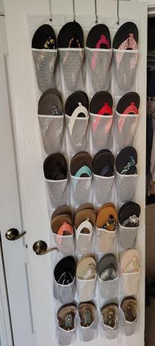 GORILLA GRIP Over the Door Shoe Organizer, 24 Large Pockets, Black | Breathable Mesh Pocket, Space Saving Hanging Storage Holder, Closet Rack Hanger customer photo 1