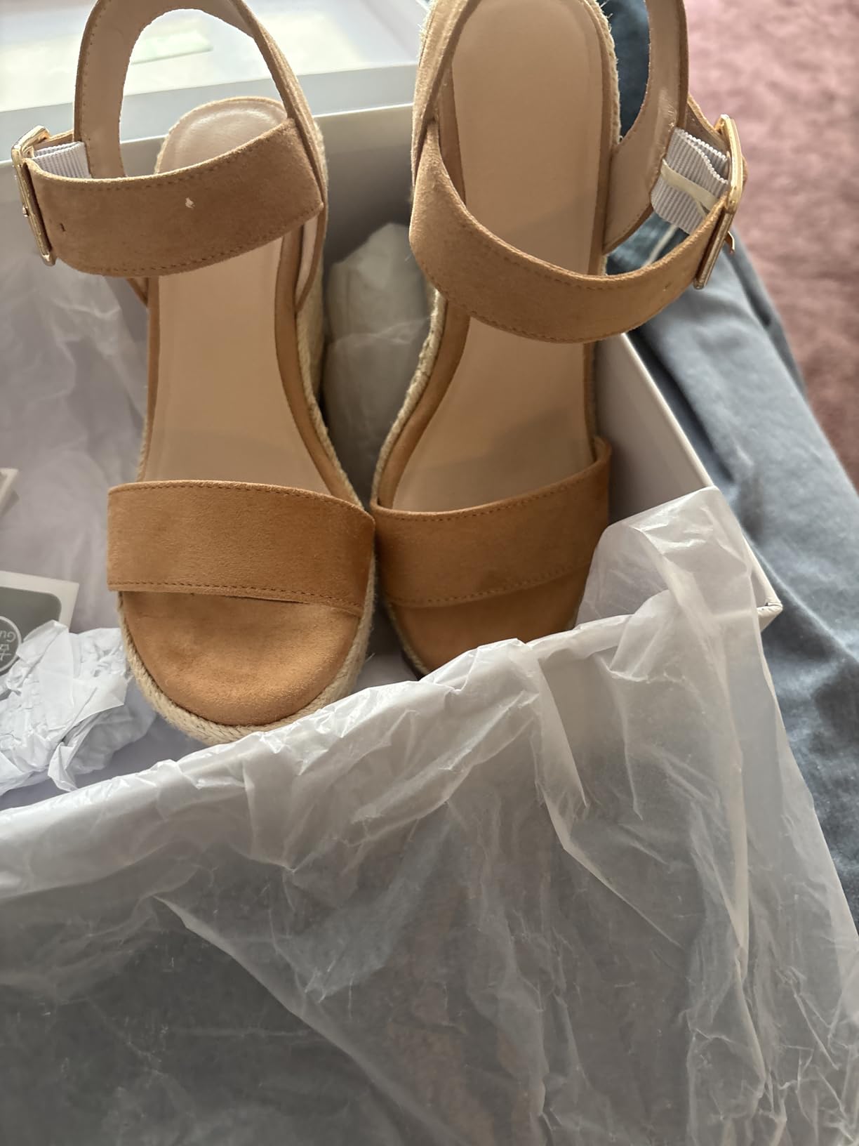 Women's Platform Sandals Wedge Ankle Strap Open Toe Sandals customer photo 2