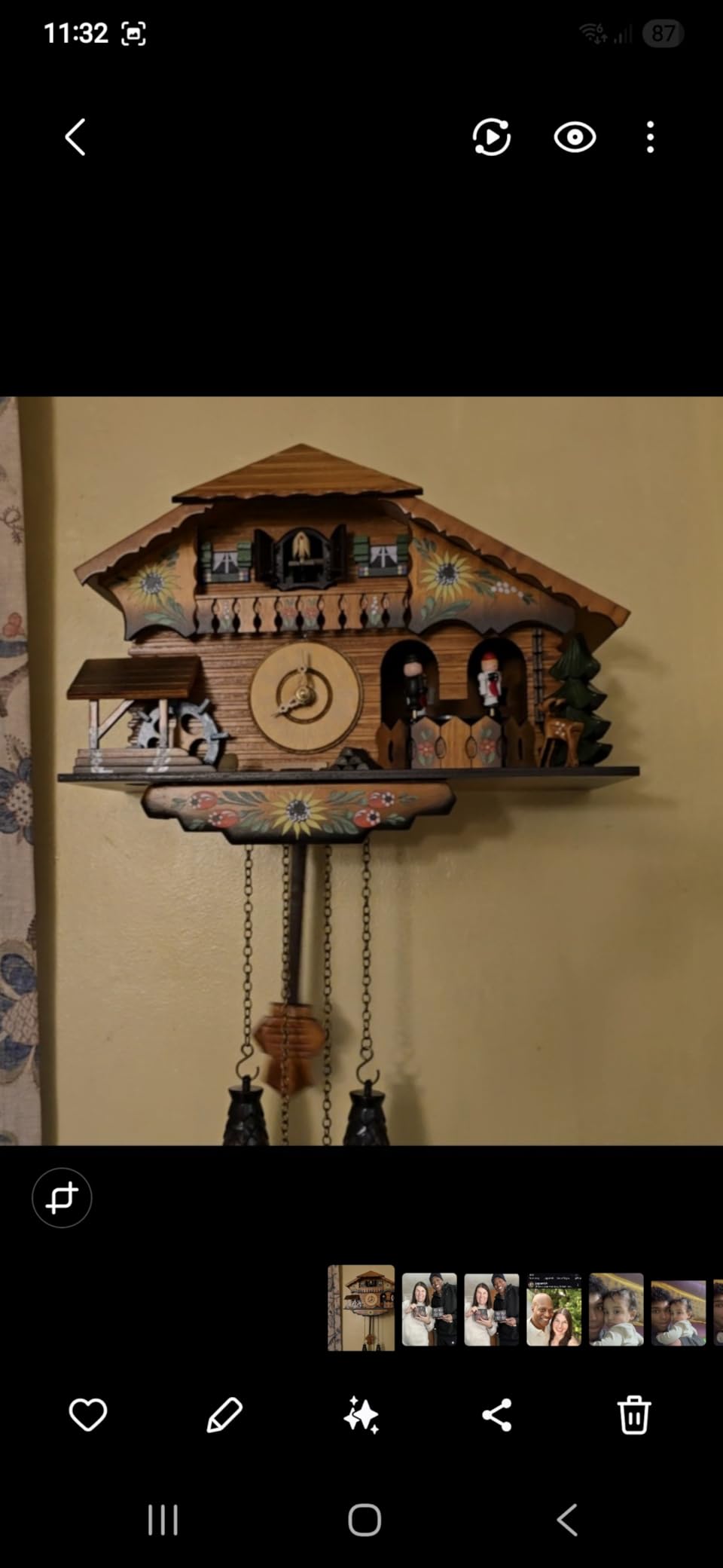 Kintrot Cuckoo Clock Pendulum Quartz Wall Clock Black Forest House Home Decor customer photo 1