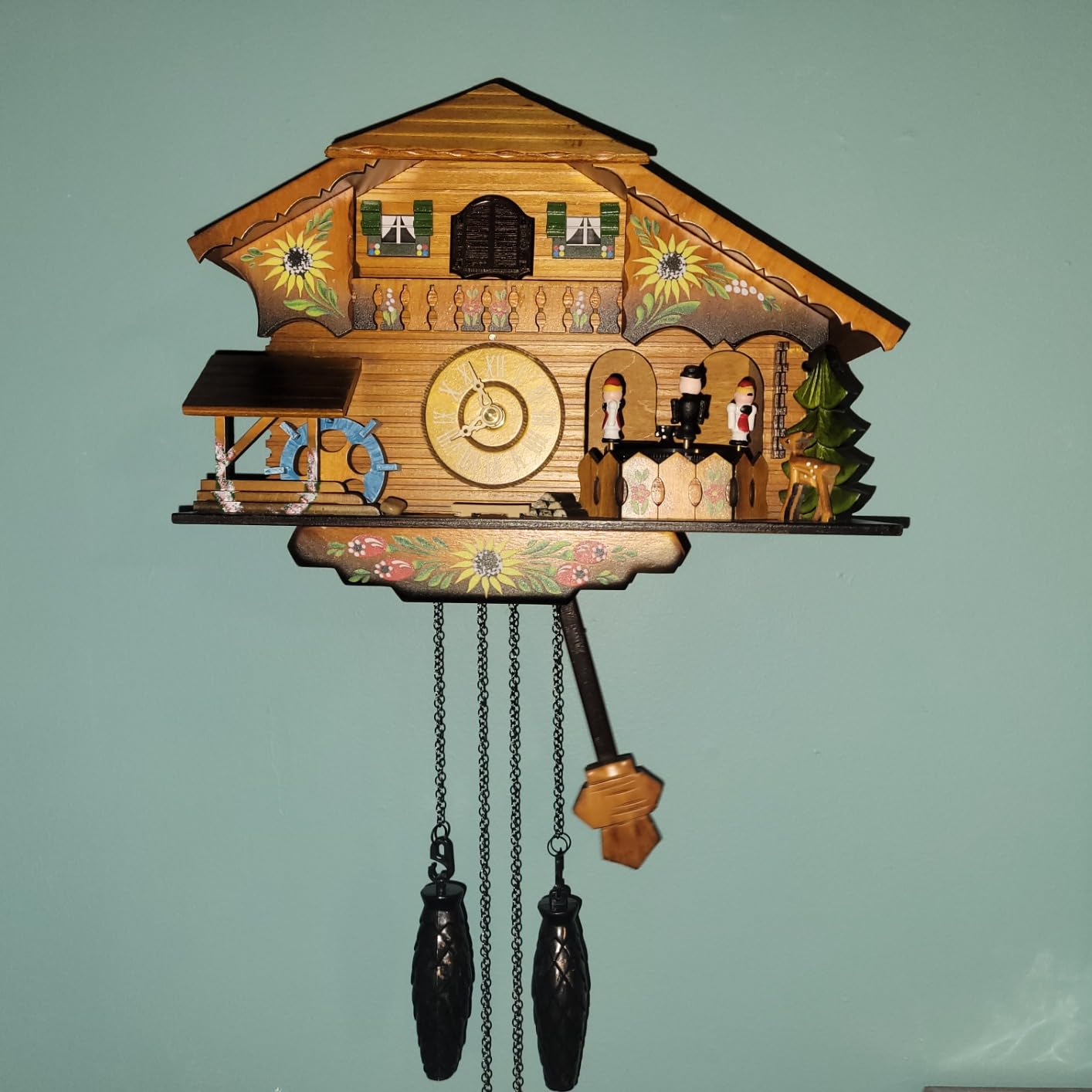 Kintrot Cuckoo Clock Pendulum Quartz Wall Clock Black Forest House Home Decor customer photo 2