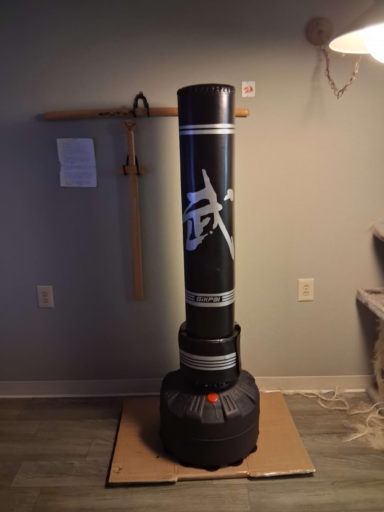 GIKPAL Freestanding Punching Bag for Adults, Heavy Boxing Bag with Stand | 12-Suction-Cup Stable Base, Tear-Resistant PU Leather, No-Spring Quiet Rebound, Sand/Water Fillable, Kickboxing & Cardio customer photo 2