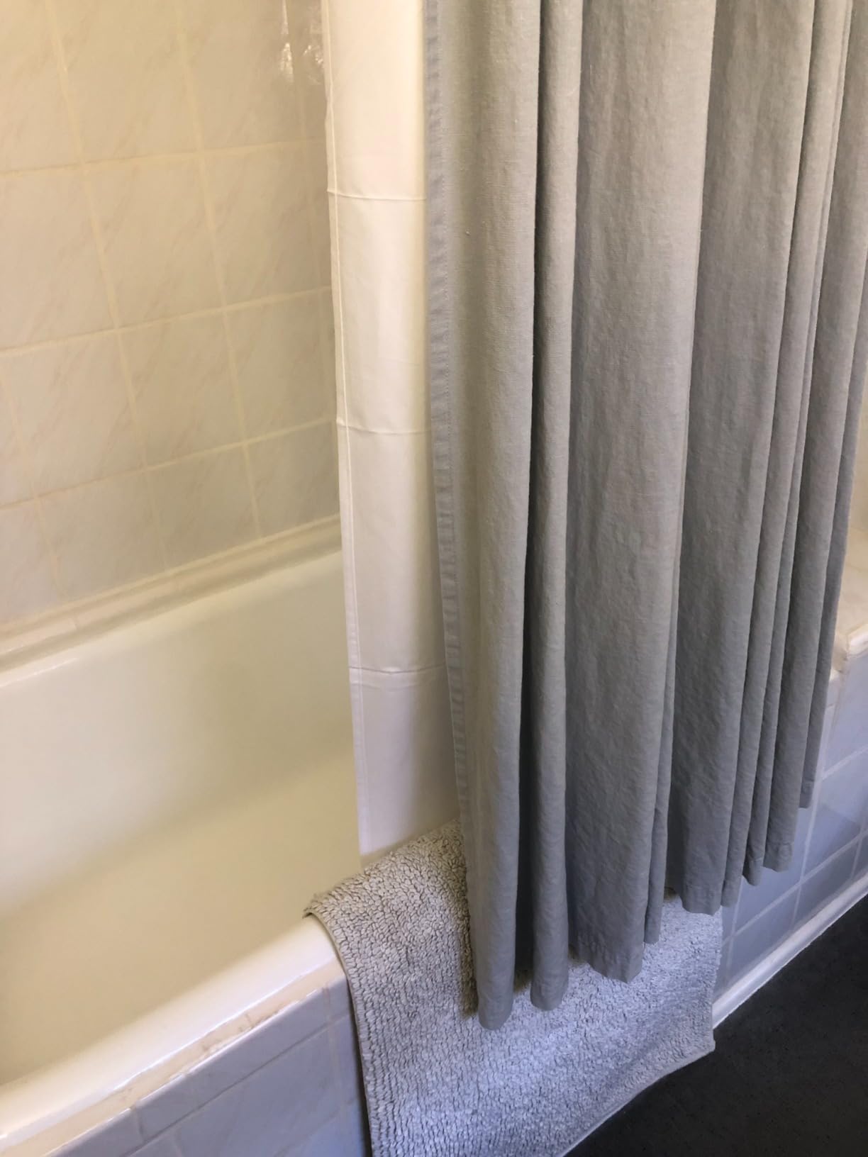ALYVIA SPRING Waterproof Fabric Shower Curtain or Liner White, 72x72 | 3 Magnets, Soft Cloth & Hotel Quality, Machine Washable, Light-Weight, Standard Size customer photo 1
