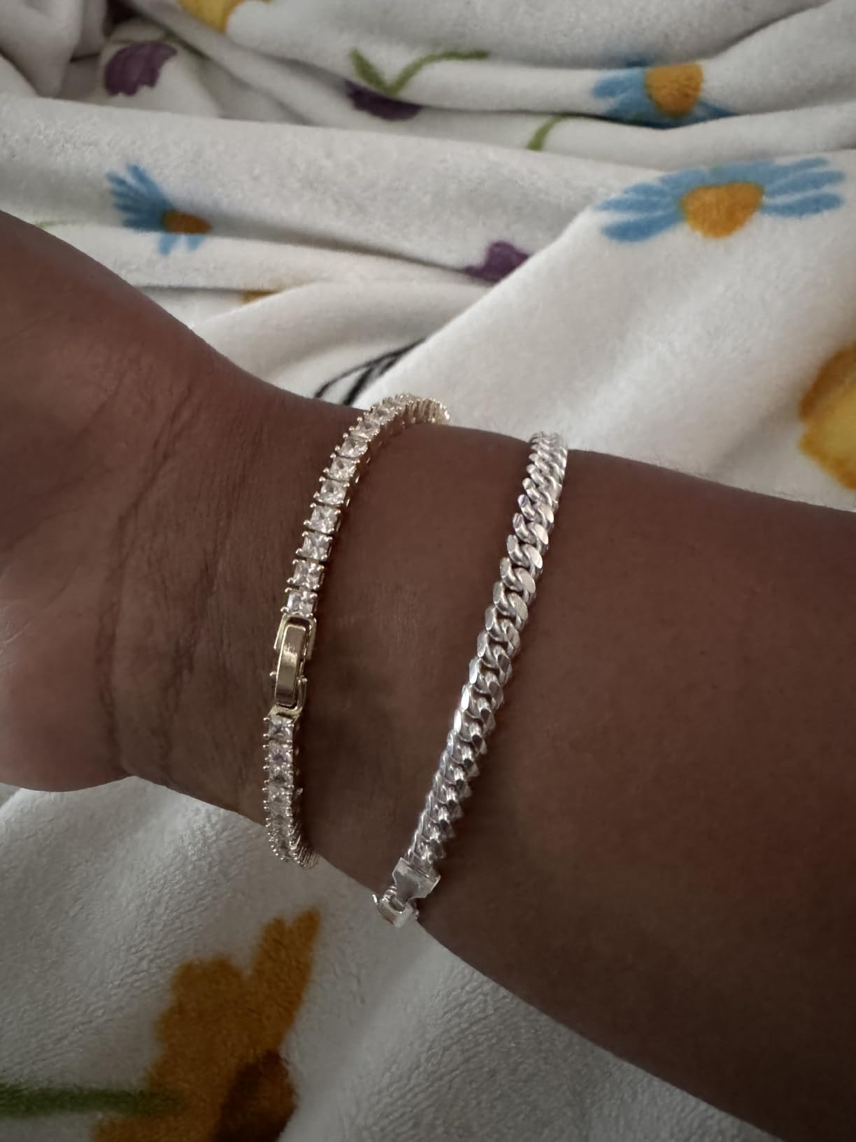 PAVOI 14K Gold Plated Cubic Zirconia Classic Tennis Bracelet | Gold Bracelets for Women | 4mm CZ, Size 6.5-7.5 Inch customer photo 2
