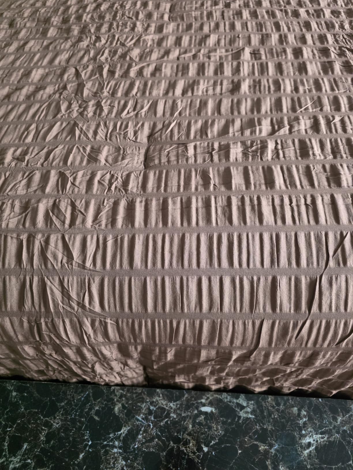 CozyLux Queen Comforter Set, 7 Pieces White Seersucker Bed in a Bag | OEKO-TEX Certified, All Season Bedding Set with 240 GSM Down Alternative Comforter, Flat & Fitted Sheets, Pillowcases & Shams customer photo 2