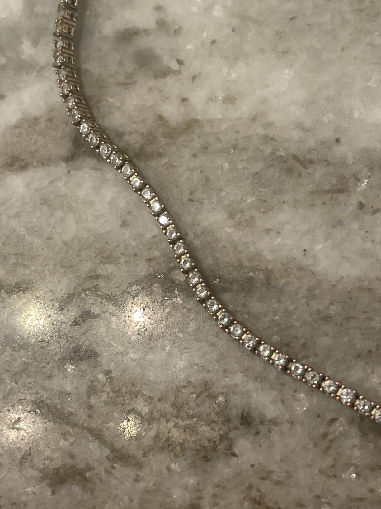 PAVOI Tennis Bracelet for Women, 14K Gold Plated 2mm Cubic Zirconia customer photo 2