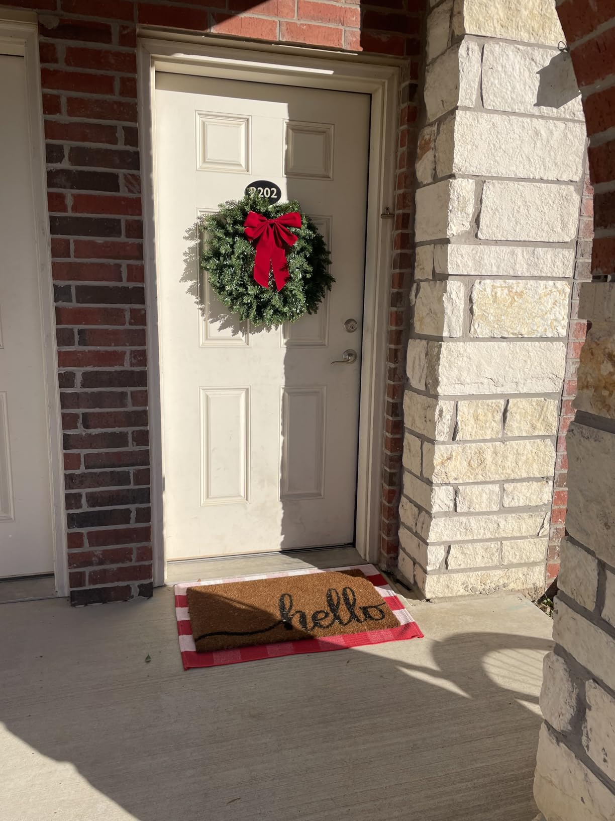 Nearly Natural 24 in Artificial Pine Wreath with 35 Clear LED Lights | Battery-Operated Christmas Wreath, Faux Greenery with Bendable Branches, Indoor Holiday Decor customer photo 1