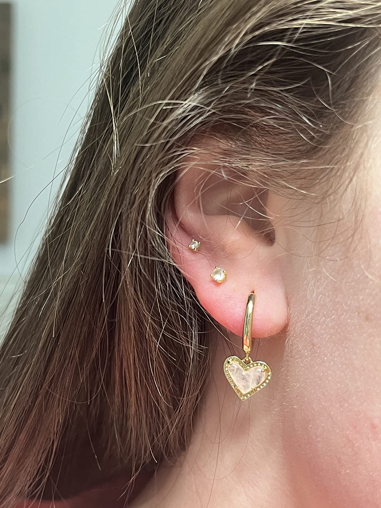 Kendra Scott Ari Heart Huggie Earrings for Women, Fashion Jewelry customer photo 1