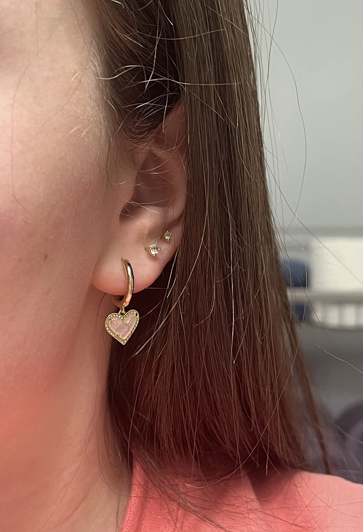 Kendra Scott Ari Heart Huggie Earrings for Women, Fashion Jewelry customer photo 2
