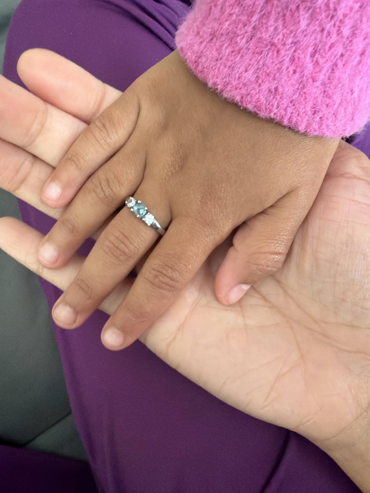 Classic Birthstone Rings for Girls Women Size 1-10 Cubic Zirconia Stainless Steel Birthday Mother's Ring Daughter Gifts Dainty Ring Jewelry customer photo 2