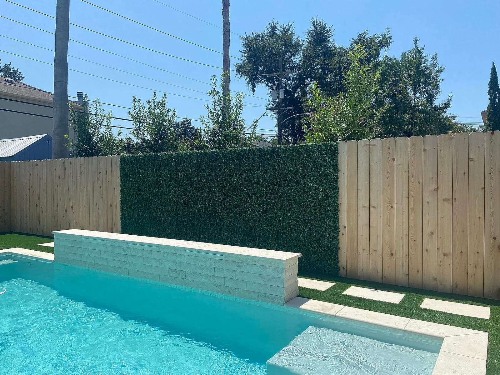 HWT 20 x 20 12PCS Realistic Artificial Boxwood Panels, 33.33 SQ.FT. customer photo 2