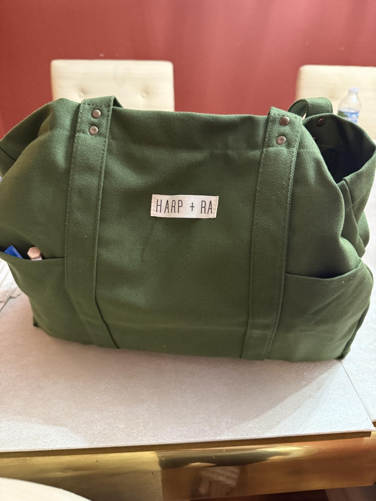 Harp+Ra Extra Large Canvas Tote Bag for Women, Beach, Teacher, Travel, Work customer photo 2