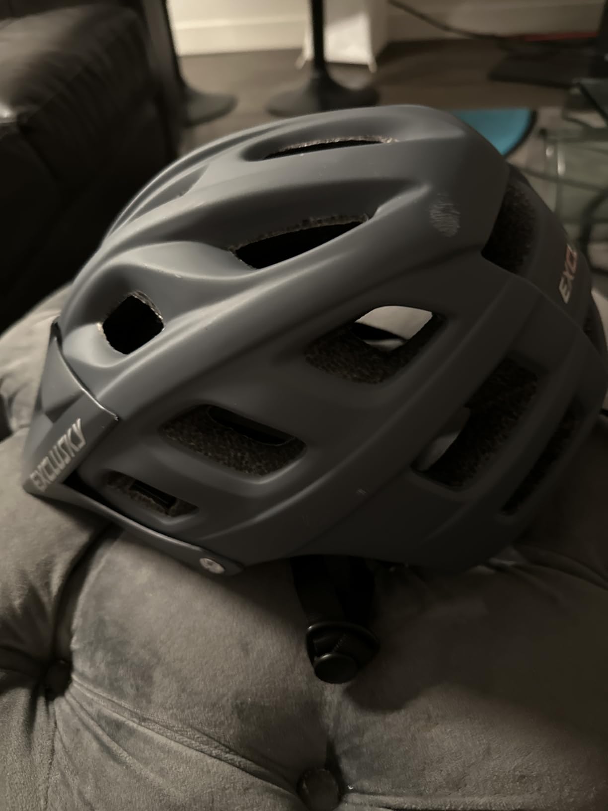 Exclusky Bike Helmet Mountain Bike Helmet for Adults Lightweight MTB Cycling Helmet for Men Women Adjustable with Visor customer photo 2