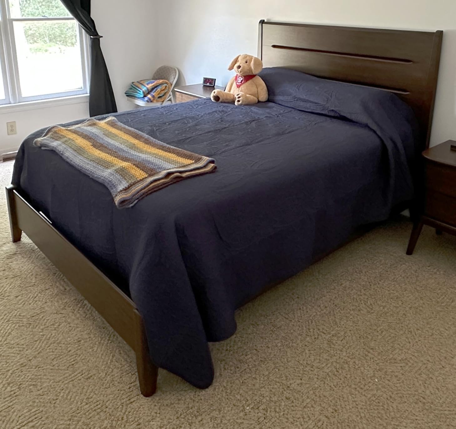Love's cabin King Size Quilt Set Blue Bedspreads - Soft Bed Summer Lightweight Bedspread Comforter - Modern Style Coin Pattern Coverlet for All Season - 3 Pieces (1 Quilt, 2 Pillow Shams) customer photo 1