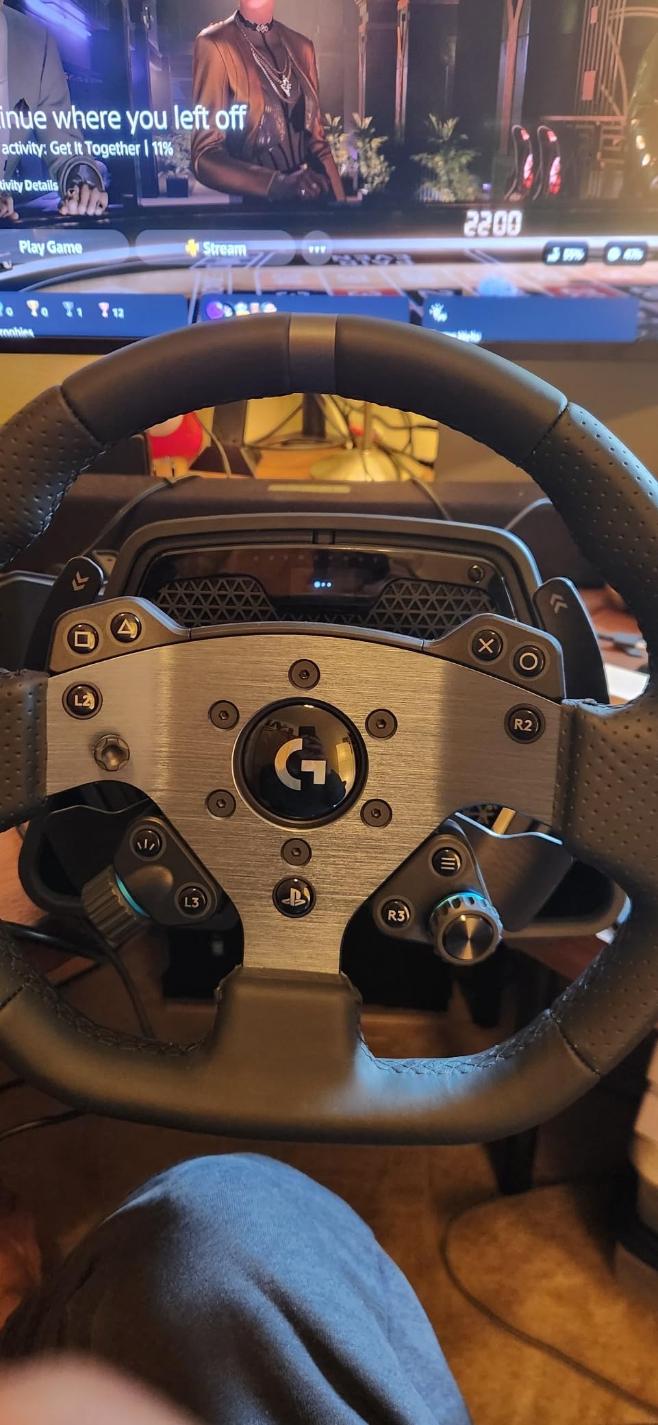 Logitech G PRO Racing Direct Drive Wheel, Hub, & Base for PS5/PS4/PC | Ultra-Realistic Feedback, Magnetic Gear Shift Paddles, Dual Clutch, Button Layout customer photo 2