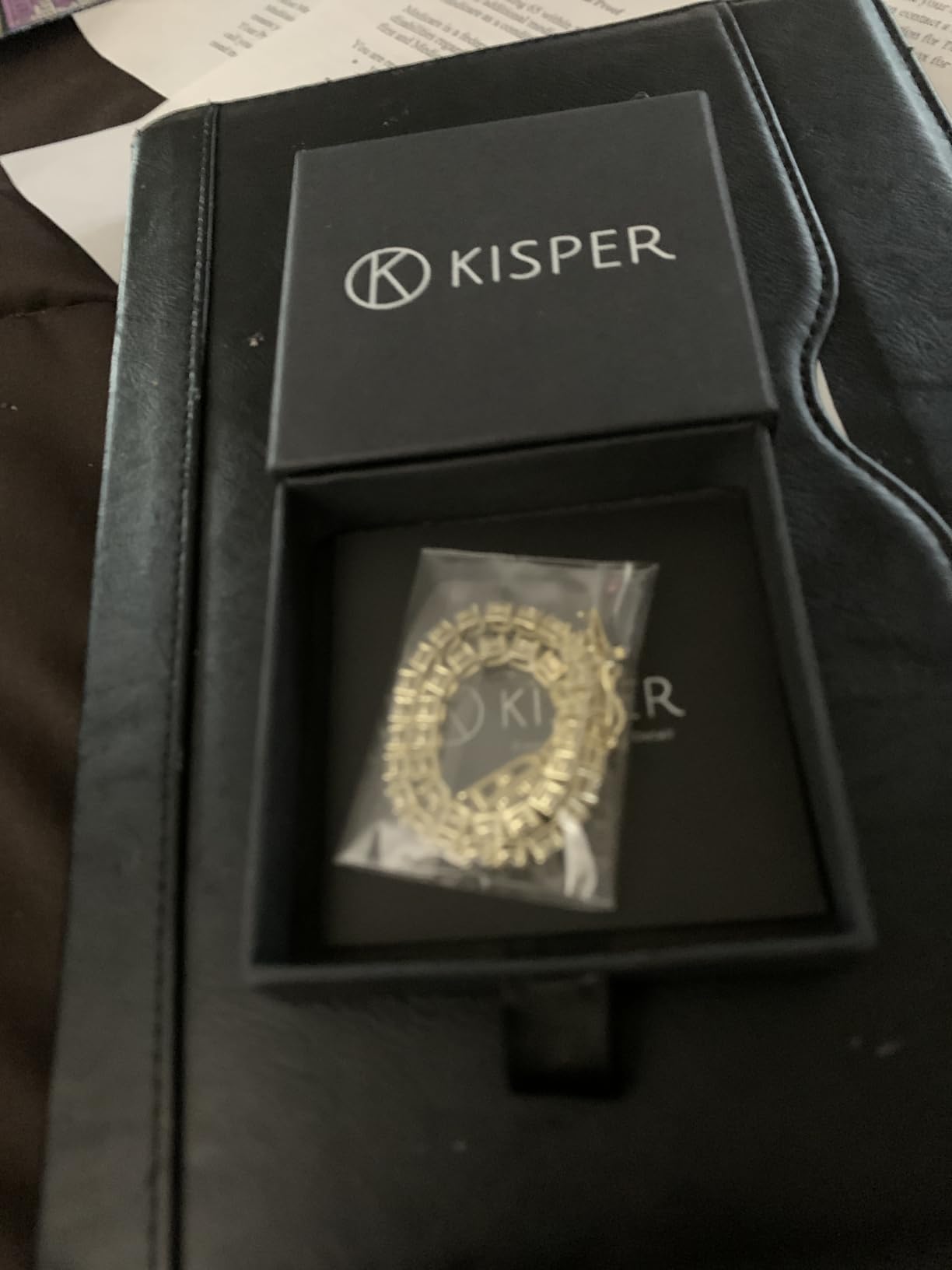 KISPER Gold Snake Chain Necklace for Women 24K Plated Stainless Steel Thin customer photo 1