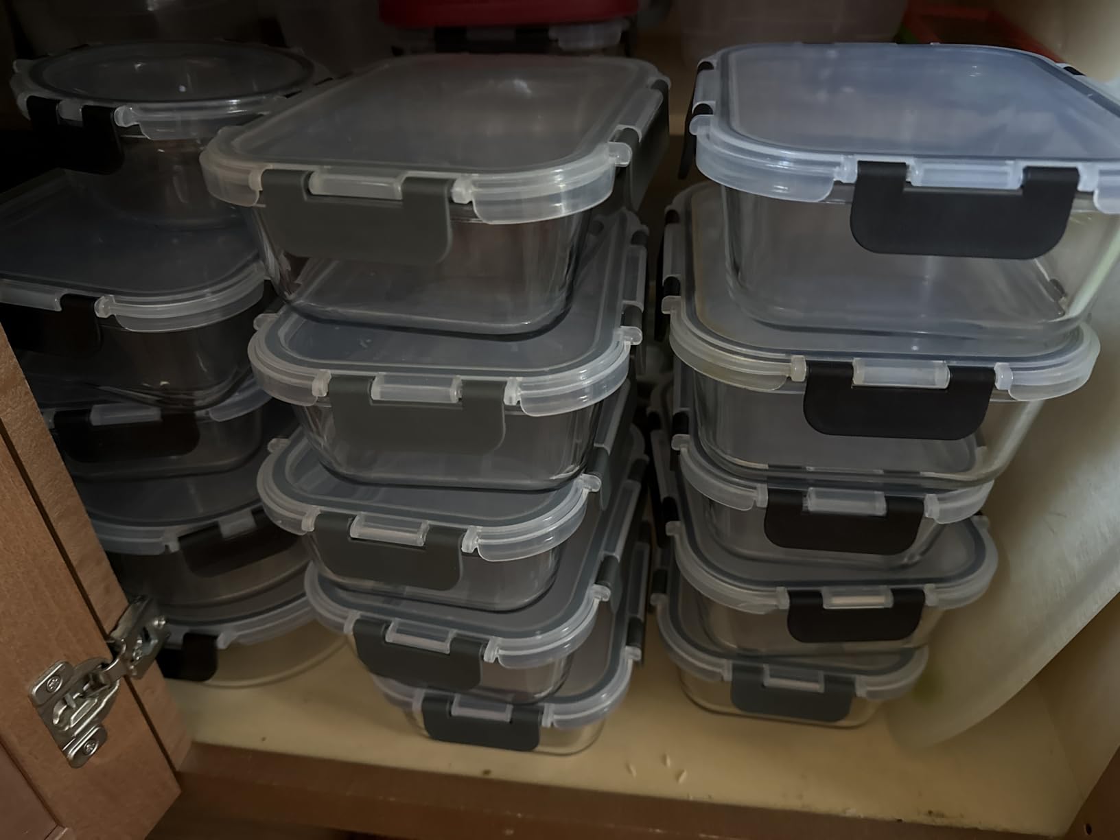 KOMUEE 10 Packs 30 oz Glass Meal Prep Containers with Lids | Glass Food Storage Containers with Lids, Airtight Lunch Bento Boxes, Microwave, Freezer and Dishwasher, Gray customer photo 1