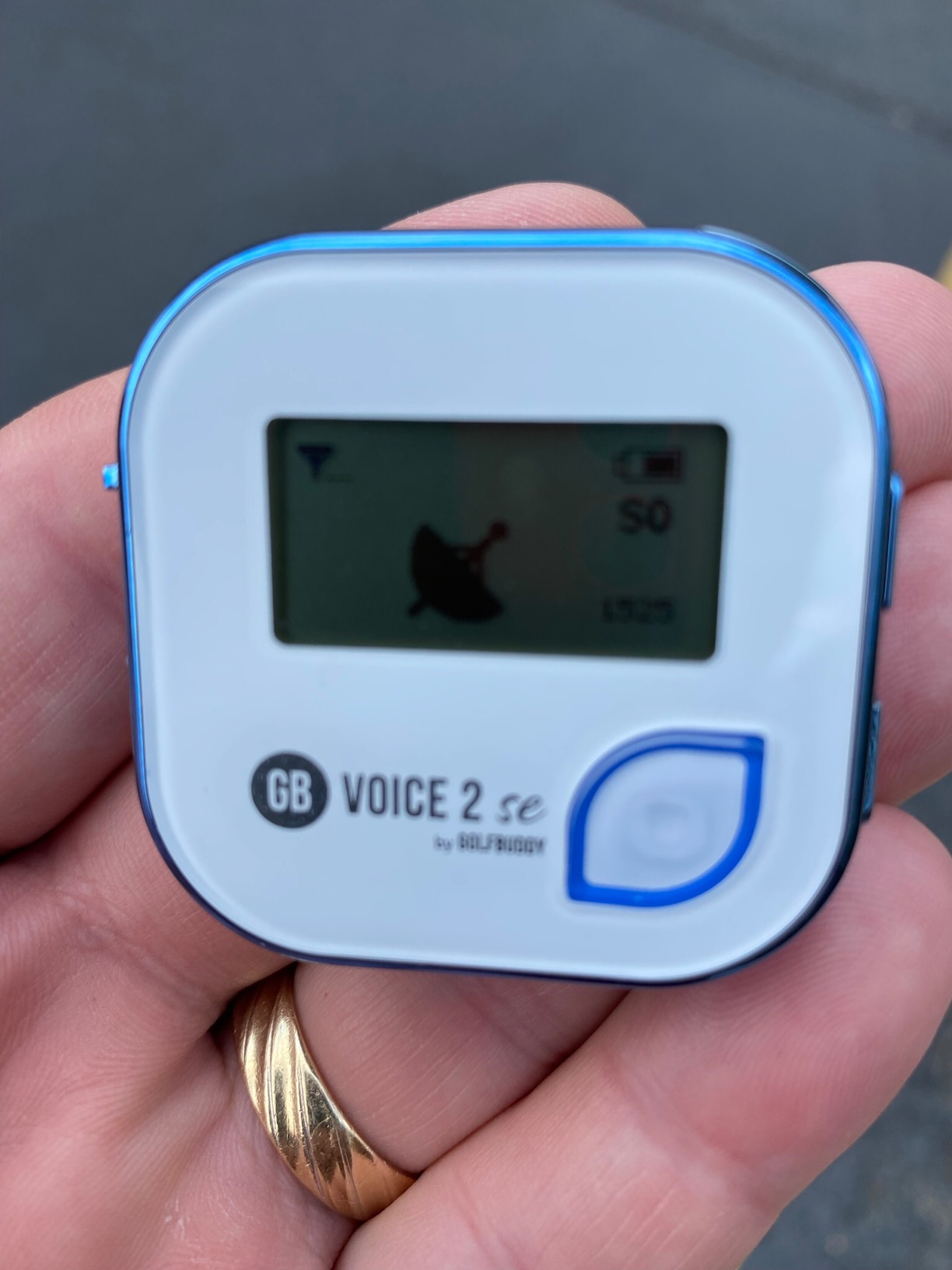 GOLFBUDDY Voice 2S+ Talking GPS Rangefinder, Clip on Hat Golf Navigation, Slope Mode on/Off, 18 Hours Battery Life, Shot Distance Measurement, Preloaded with 40,000 Courses Worldwide customer photo 1