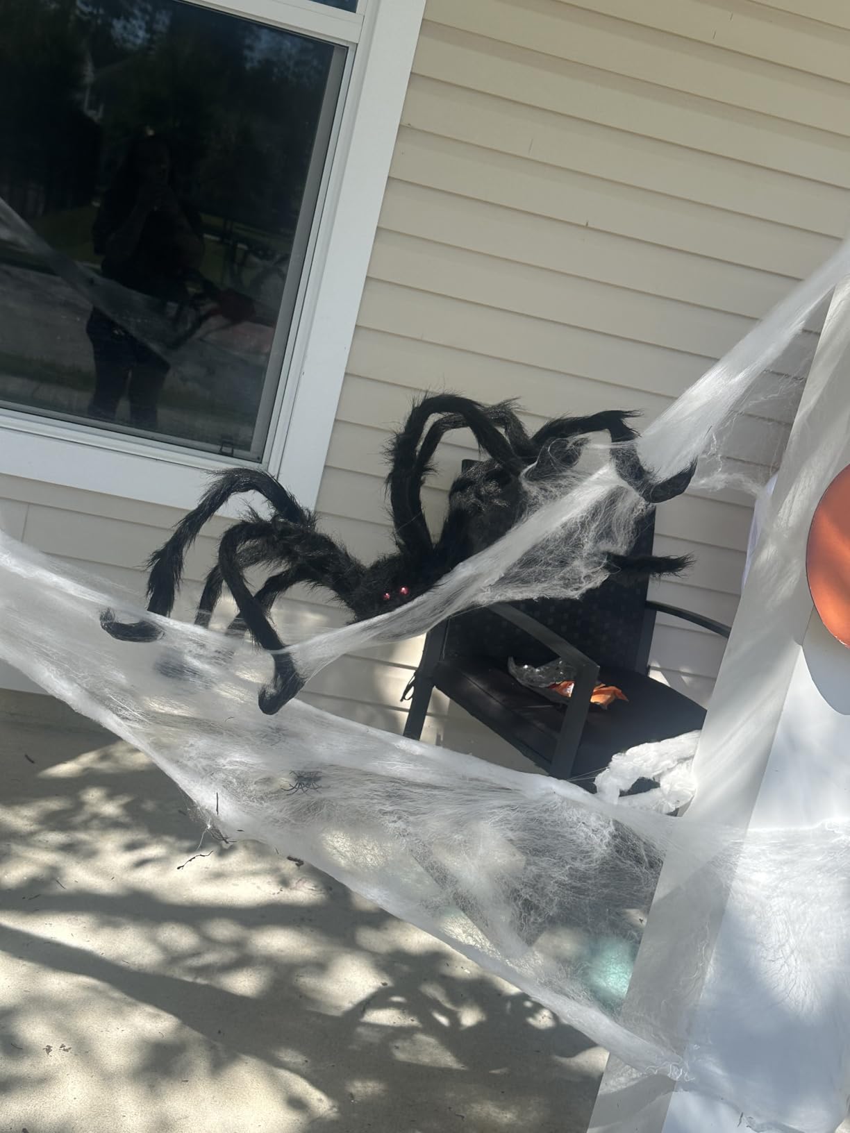 Halloween Giant Spider Decorations Outdoor: 3 Pack Realistic Spiders Props (59