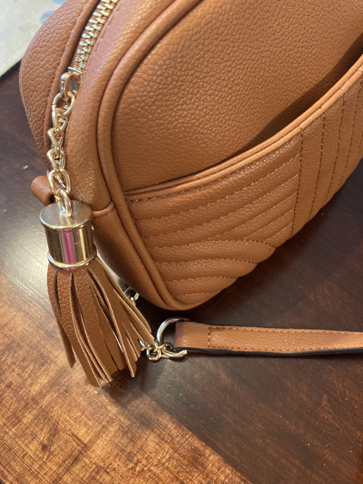 Quilted Crossbody Bags for Women - Stylish Camera Bag with Tassel - Lightweight Medium Size Shoulder Purse customer photo 2