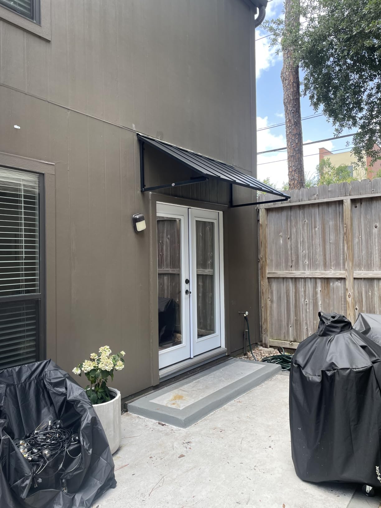 Awntech Houstonian Open-Side Fixed Awning, 44