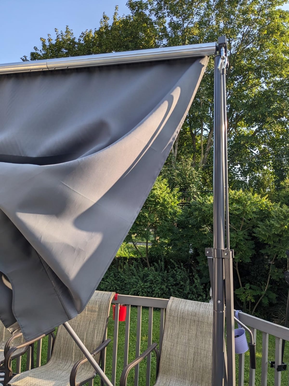 Free Standing Retractable Awning 10'x10' Patio Awning Outdoor Sun Shade Shelter for Patio Deck Yard with UV Protection and Easy Crank Opening customer photo 1