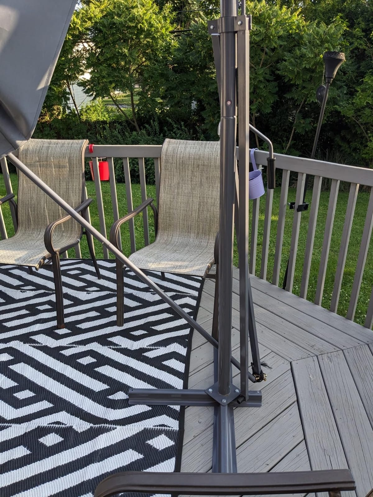 Free Standing Retractable Awning 10'x10' Patio Awning Outdoor Sun Shade Shelter for Patio Deck Yard with UV Protection and Easy Crank Opening customer photo 2