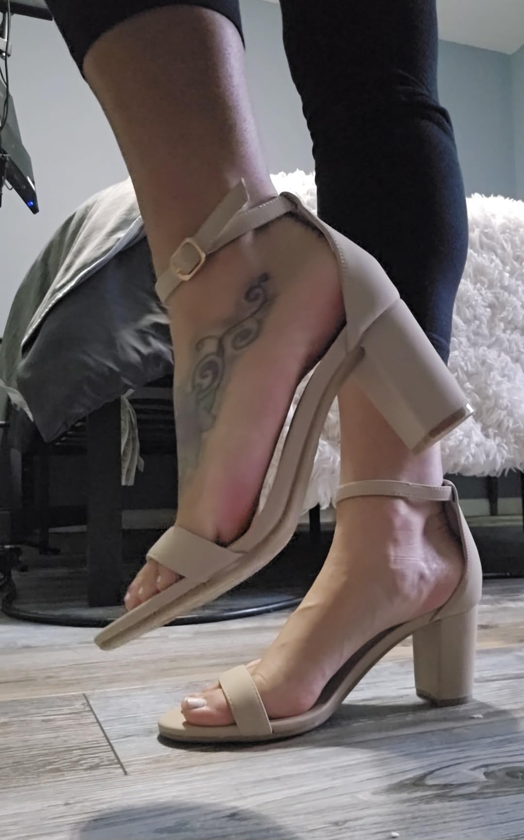 Heels for Women Open Toe Ankle Strap Chunky Heel Sandals 2.75 Inch customer photo 2