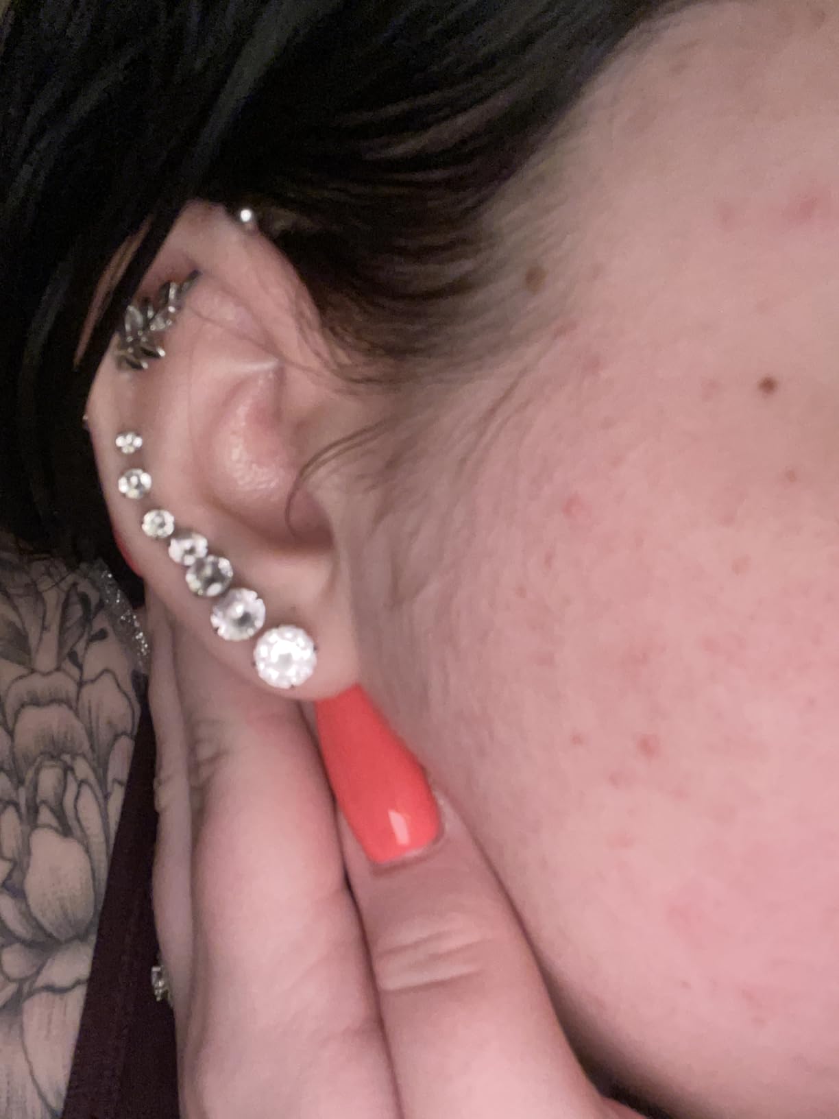 20G Hypoallergenic Flat Back Stud Earrings for Women Men Sensitive Ears customer photo 2