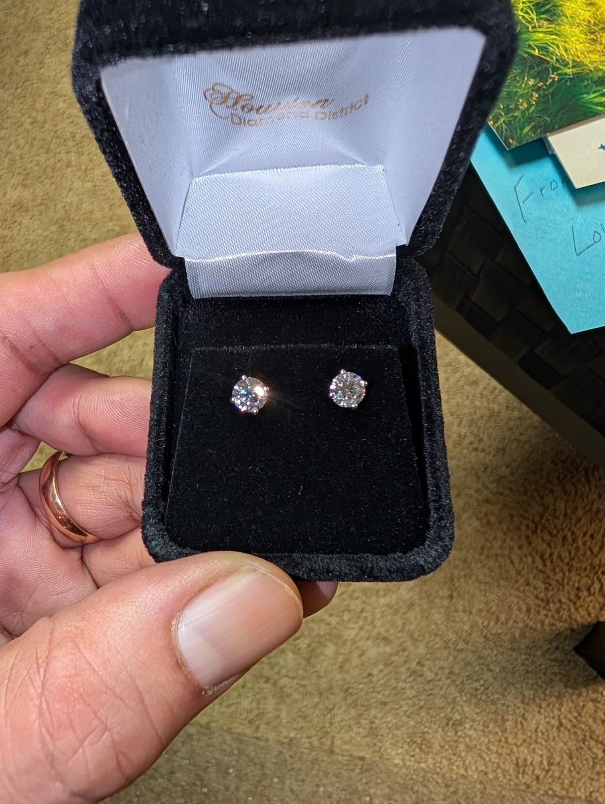 1 to 16 Carat 14K White Gold IGI Certified LAB GROWN Round Cut Diamond Stud Earrings for Women 4 Prong Screw Back for her MADE IN USA (E-F Color, VS1-VS2 Clarity) customer photo 1