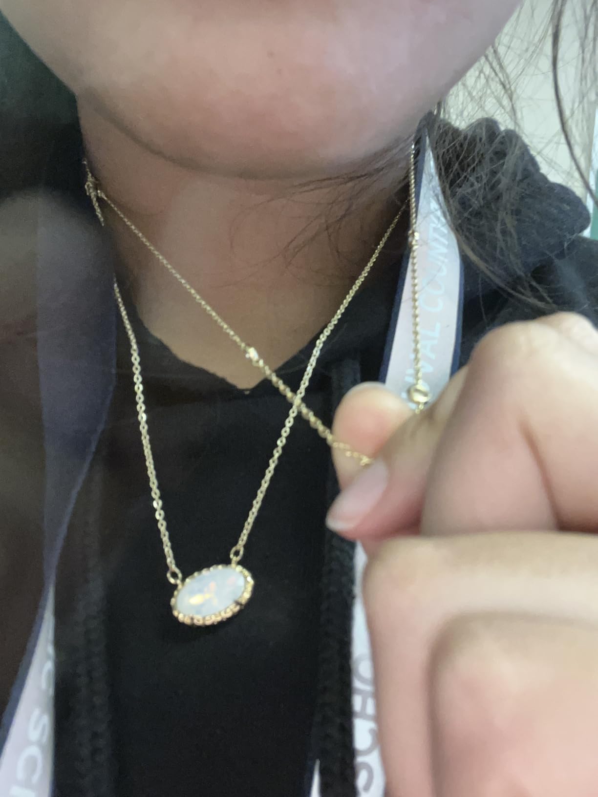 PAVOI Layering Necklace for Women, 14K Gold Plated Station CZ Chain customer photo 2