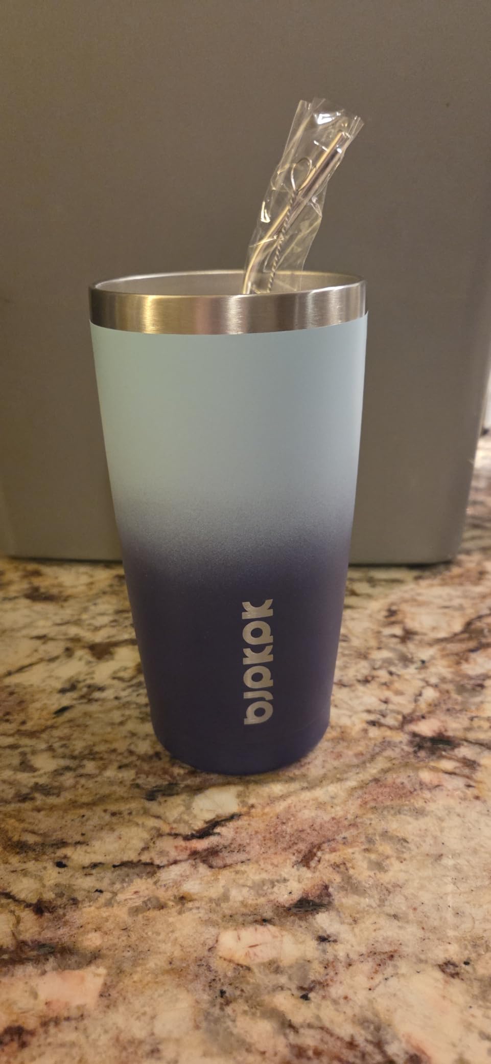 BJPKPK 20 oz Coffee Tumbler with Lid & Straw, Insulated Stainless Steel Mug customer photo 2