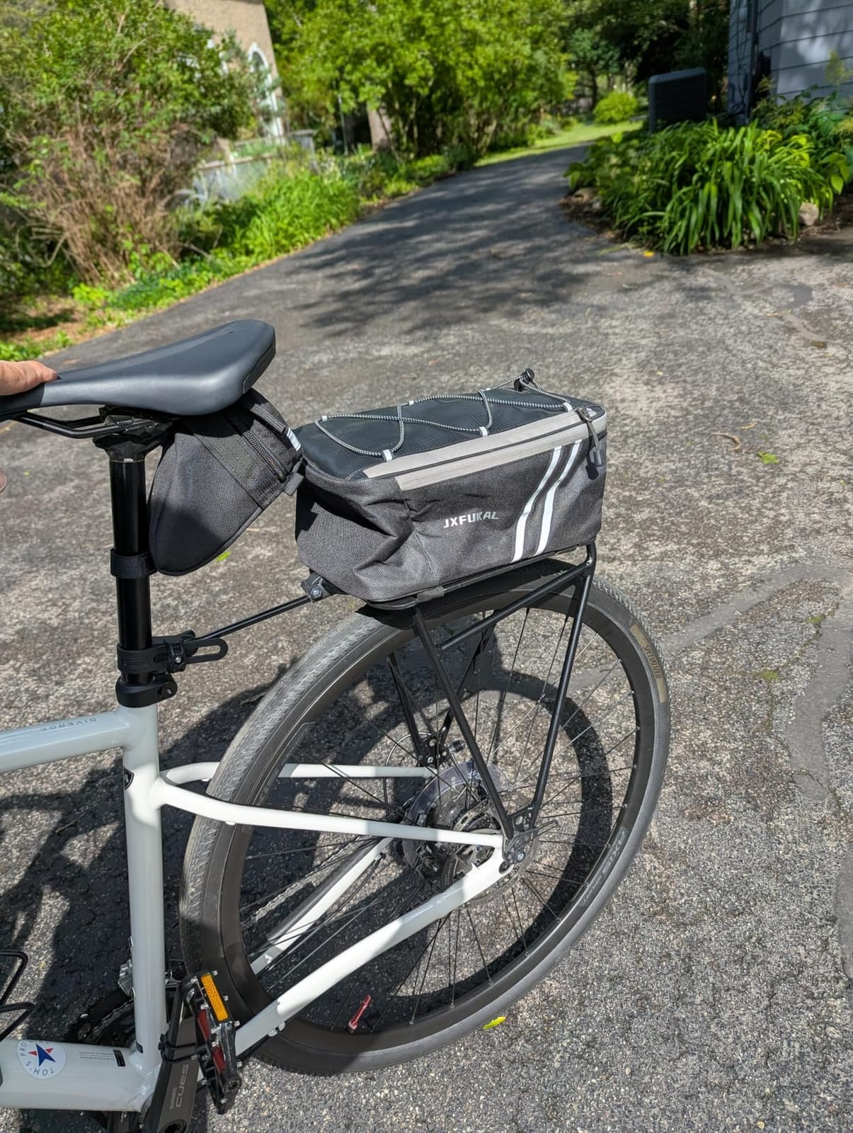 JXFUKAL Rear Bike Rack Bag with Rain Cover, 7L/9L/10L/12L Ebike Bag | Waterproof Reflective Bicycle Saddle Pannier Trunk Cargo Seat Bag Carrier, for Cycling Commuter Travel Outdoor customer photo 2