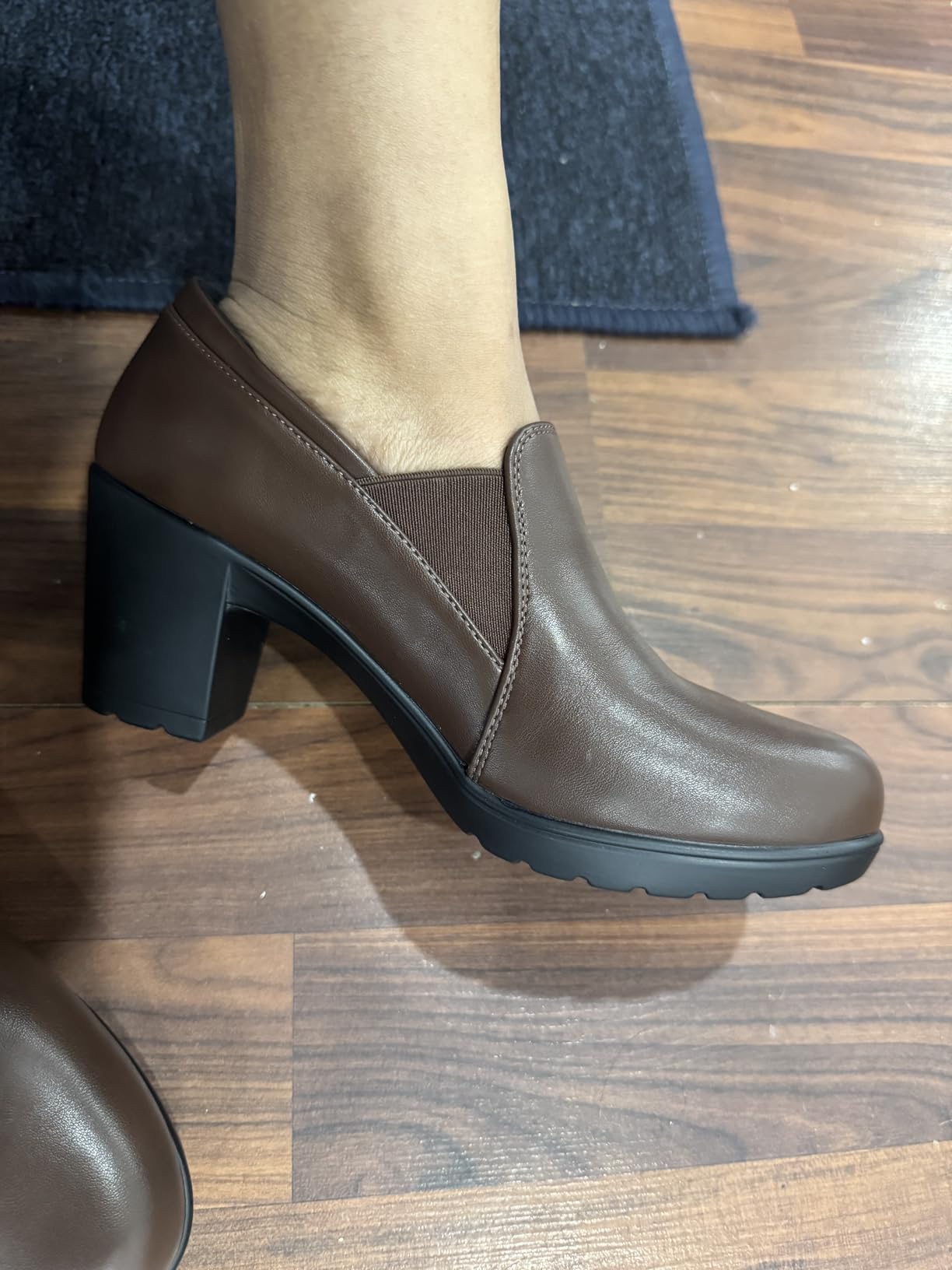Women's Dress Shoes Block Heel Loafers Pumps customer photo 2