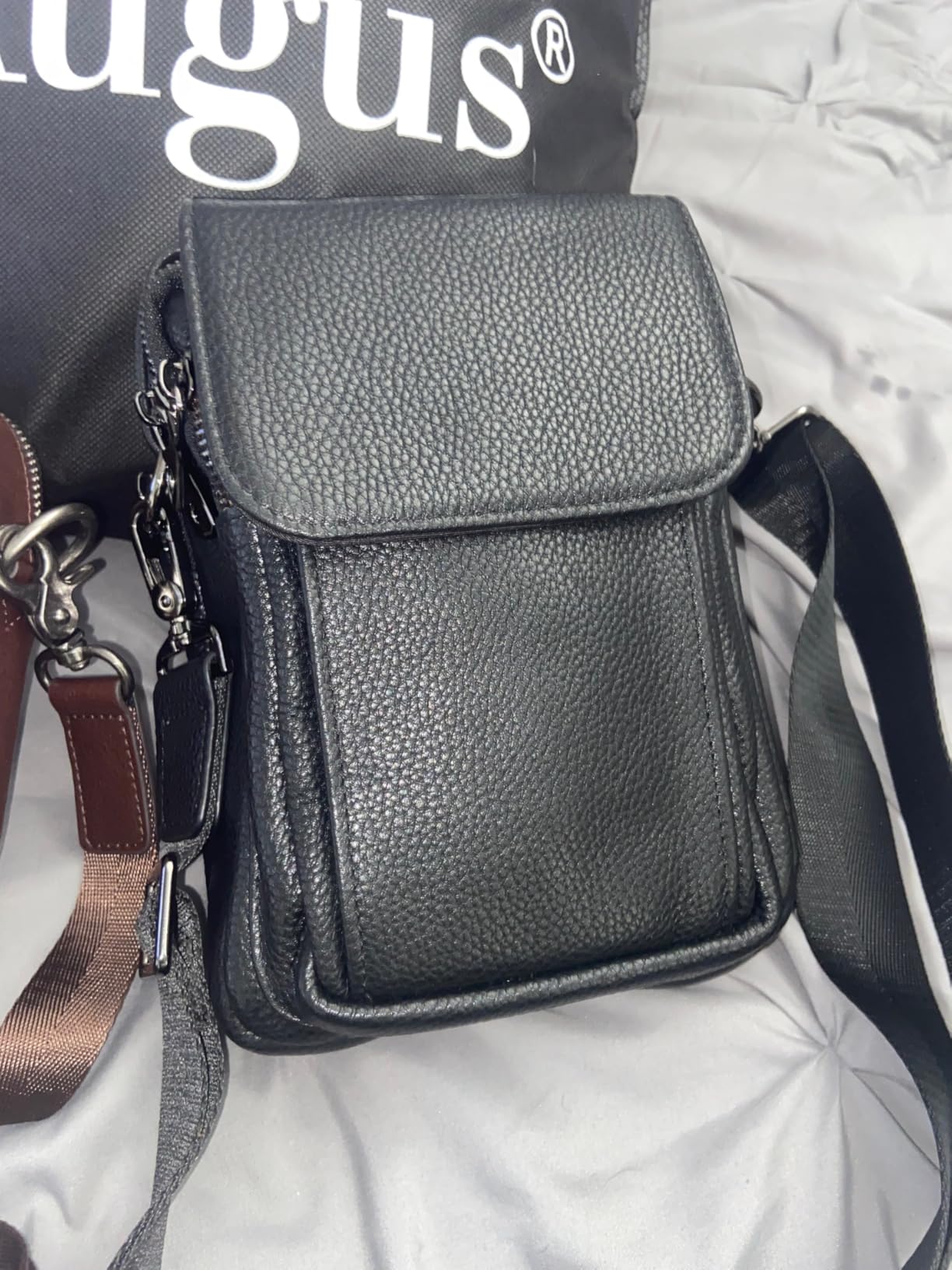 Augus Genuine Leather Small Messenger Bag Crossbody customer photo 1