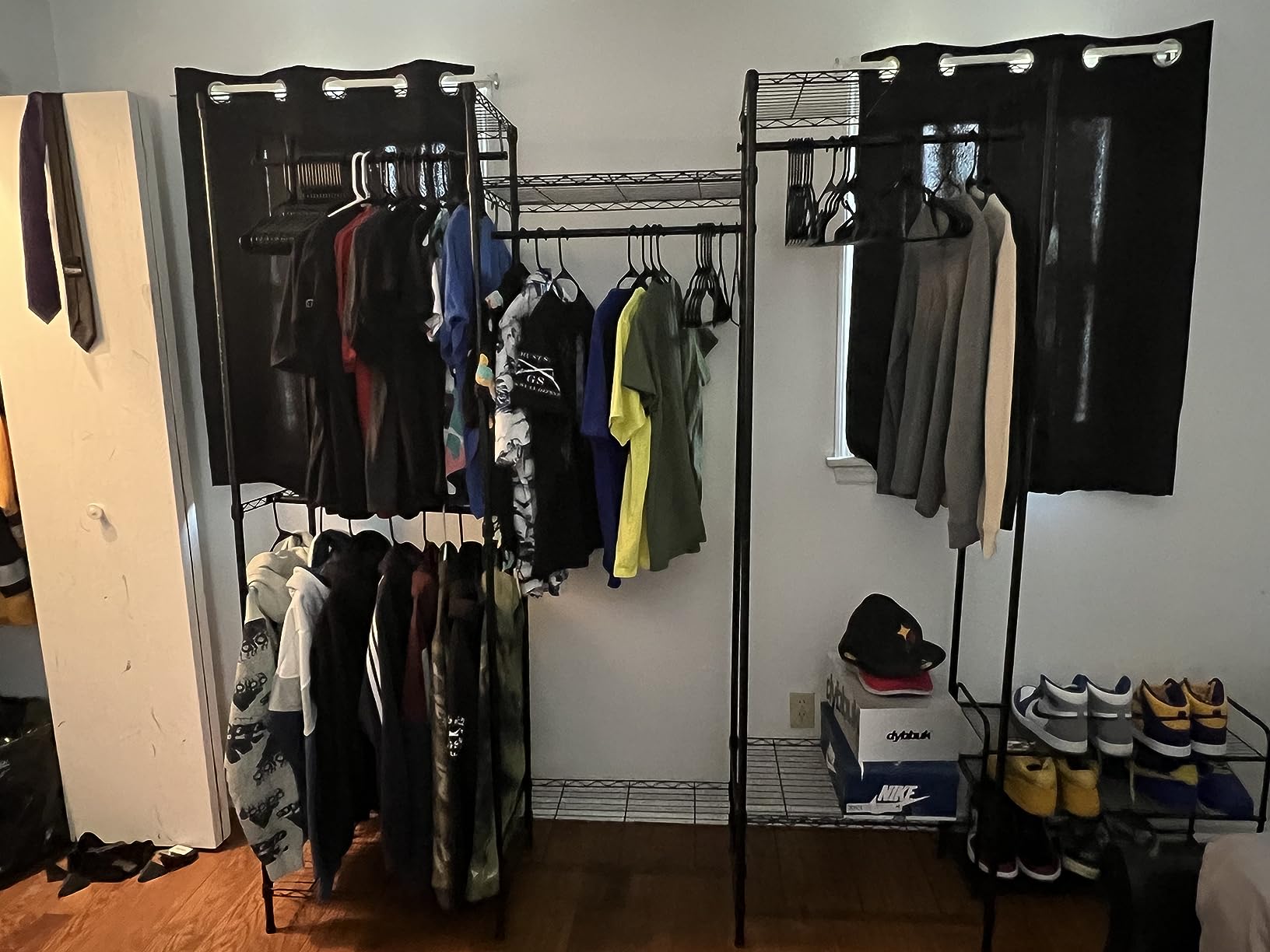 VIPEK V5 Heavy Duty Clothes Rack, Freestanding Modular Closet System, Black | 890 lbs Load, 4 x 23.6 in hanging rods, 8 x shelves (2 adjustable), Supports expansion with accessories customer photo 2