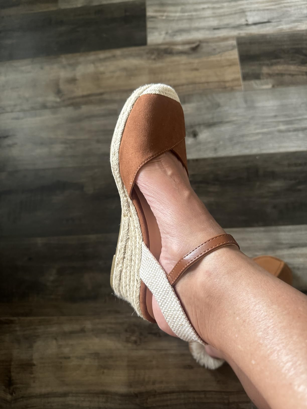 Women's Espadrille Wedge Sandals Closed Toe Platform Summer Shoes customer photo 2