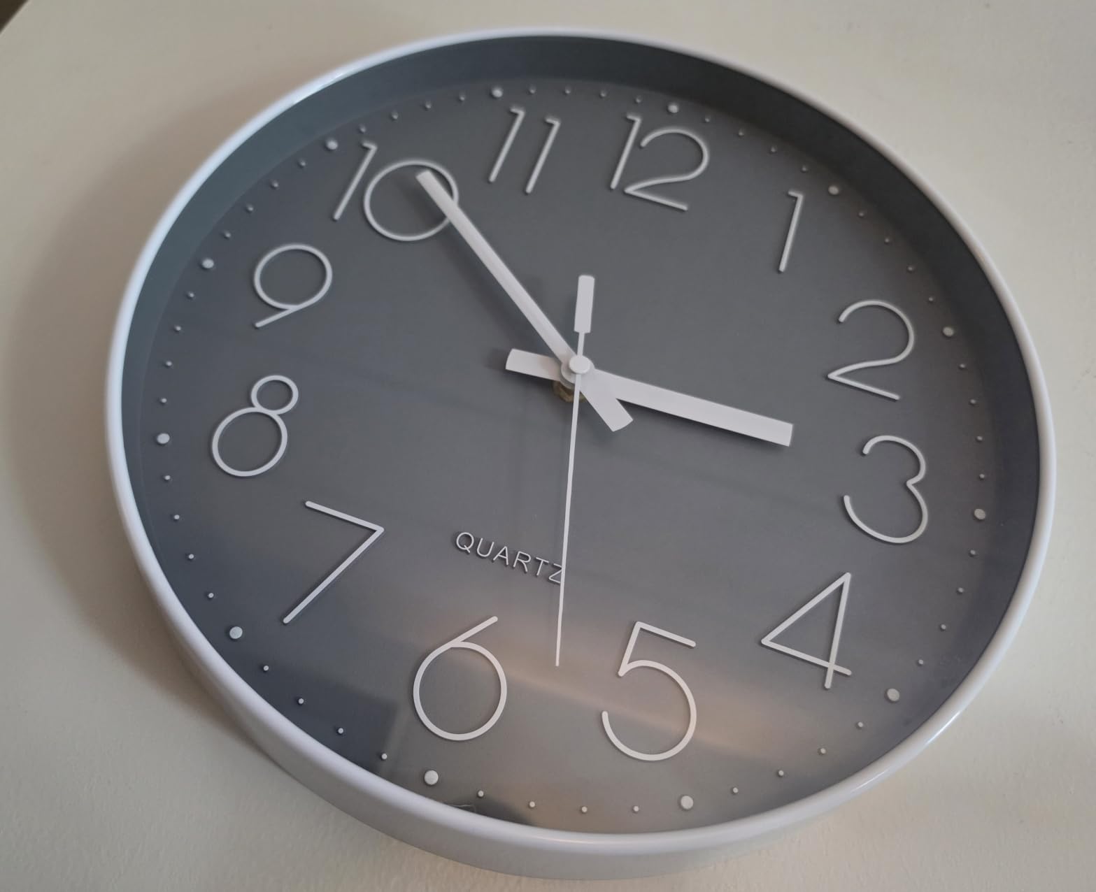 jomparis 13 1/2 Inches Blue Wall Clock Modern Style Indoor Outdoor Decor Clocks for Pool Patio Home Bedroom Living Room customer photo 2