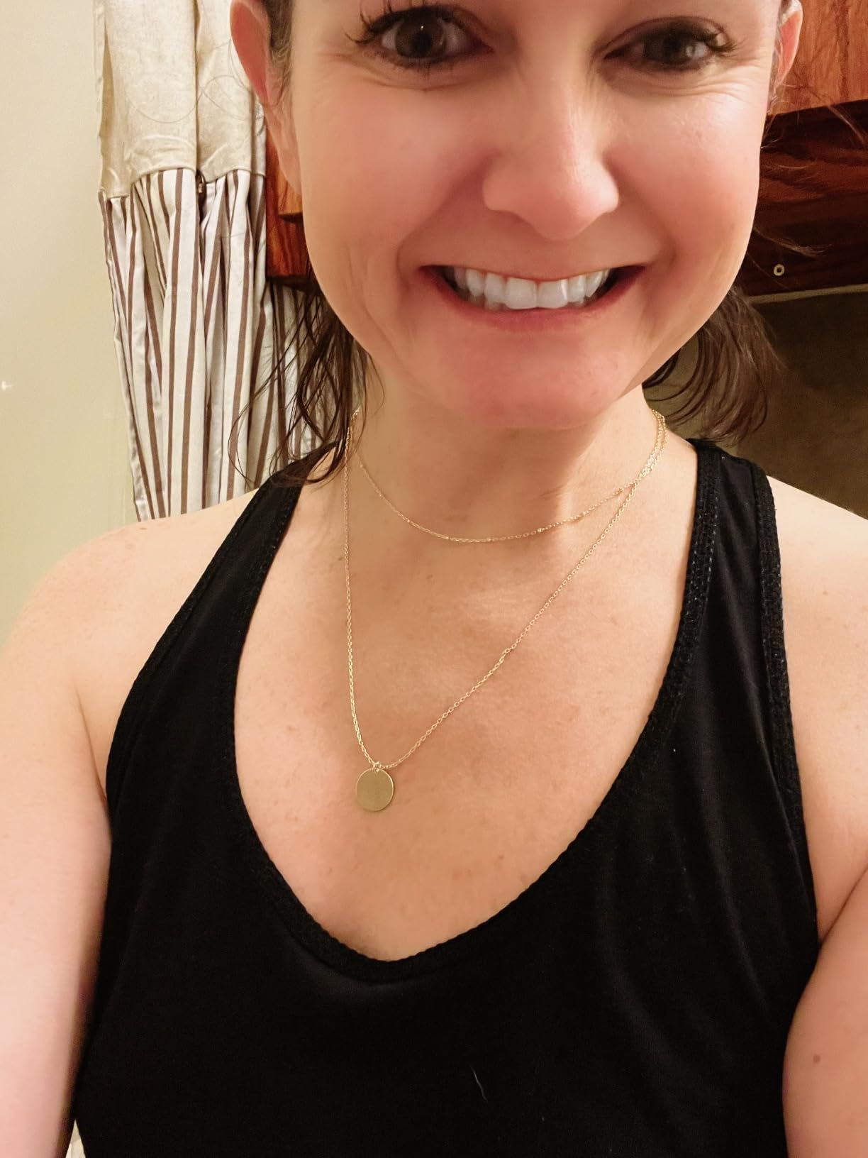 PAVOI 14K Gold Plated Layering Necklaces | Stylish Minimalist Design Pendant Necklaces | Butterfly, Heart, Lock, Evil Eye, Coin, Lightning Bolt, Circle, Cross Pendants for Women - Valentines Day Trendy Jewelry customer photo 2