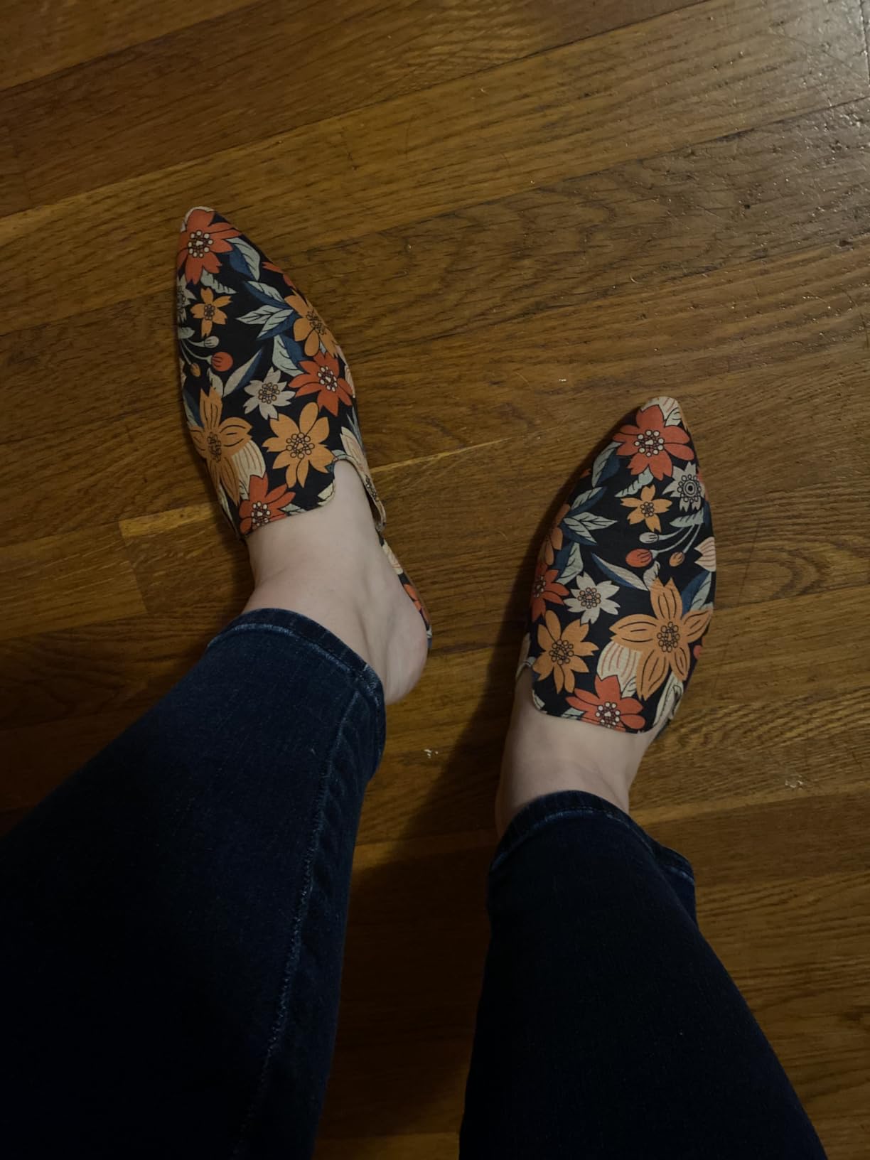 Tilocow Women's Pointed Toe Flat Mules Backless Slip On Loafers customer photo 1