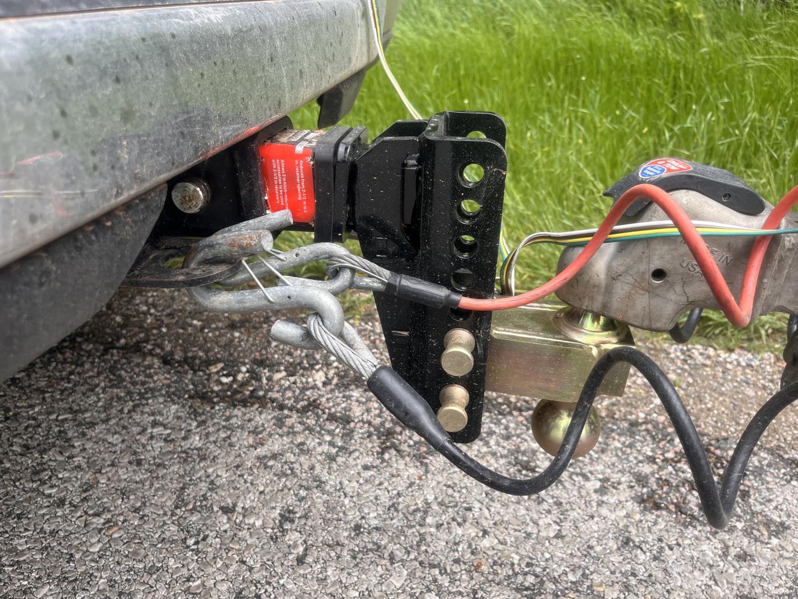 PS AUTO Adjustable Ball Mount Trailer Hitch 2-inch Receiver, 6-inch Drop, 20,000 LBS, 2 and 2-5/16 inch Balls - Gooseneck customer photo 1