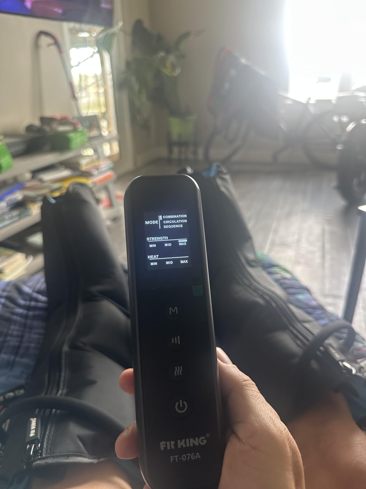 FIT KING Leg Compression Massager with Heat for Circulation and Pain Relief | FSA-HSA, Full Leg & Foot Massage for Swelling Edema RLS, Pressure Sensor, LCD Display, 3 Modes & Levels, Gift for Dad Mom Wife customer photo 2