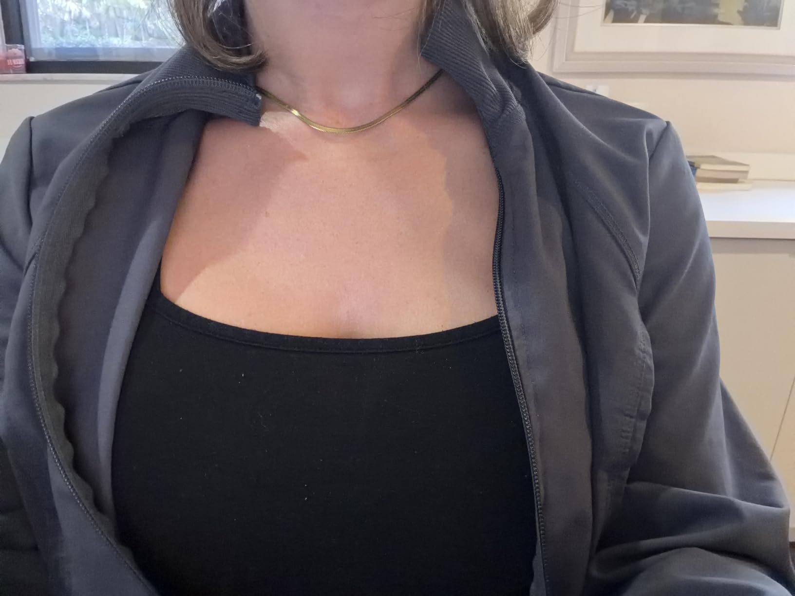 Hey Harper Nassau Necklace - Waterproof & Sweatproof Simple Womens Necklaces for Everyday Wear - Silver, Rose Gold, Gold Necklaces for Women - Stainless Steel Necklace - Herringbone Chain with 14k Golden Color PVD Coating - Necklaces for Women Trendy customer photo 1