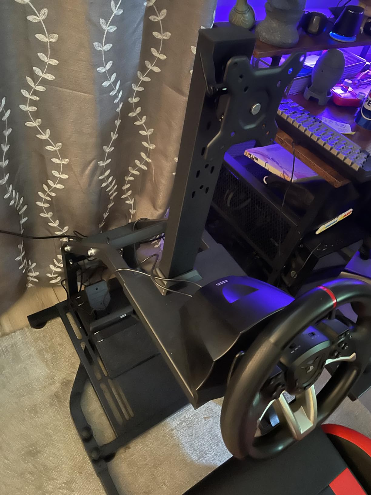 Dardoo G29 Adjustable Gaming Sim Cockpit with Red Seat not for Direct Drive | Fit for Logitech G920 G923/Thrustmaster T300 Racing Wheel Stand, not Including Steering Wheel Pedal and Handbrake customer photo 2