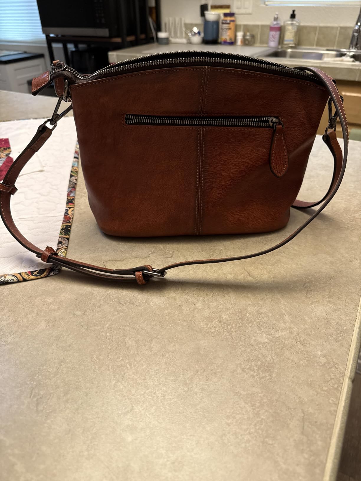 HESHE Leather Crossbody Bags for Women Vintage Shoulder Handbag for Travel | Multi Pockets,Adjustable Straps,Retro Cross body Bag Designer Medium Handbag Ladies Casual Hobo Satchel Purse for Daily Use customer photo 2