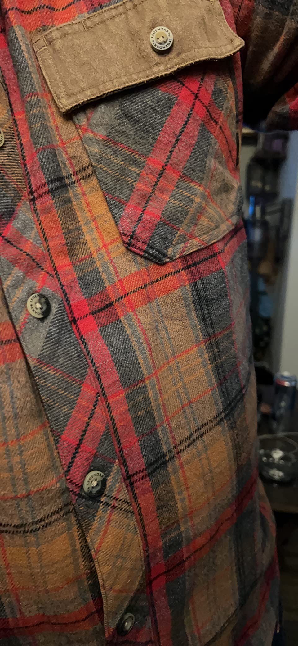 Legendary Whitetails Men's Heavyweight Flannel Shirt Long Sleeve Button Up 100% Cotton customer photo 1